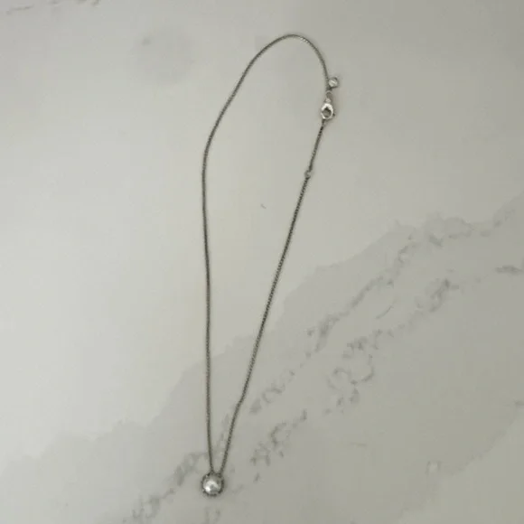David Yurman Silver Necklace with White Pearl - Picture 2 of 4